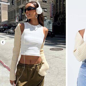 PRINCESS POLLY CREAM BOLERO CARDIGAN